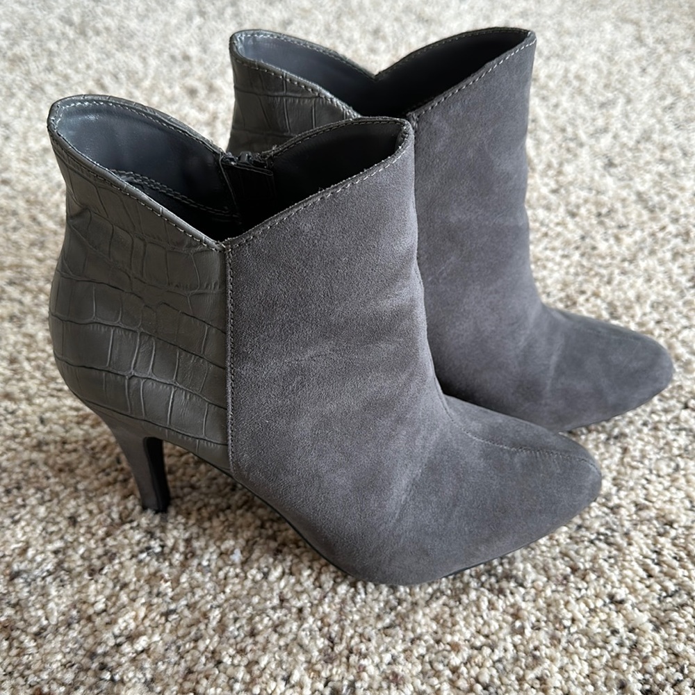 Express Gray Booties 7